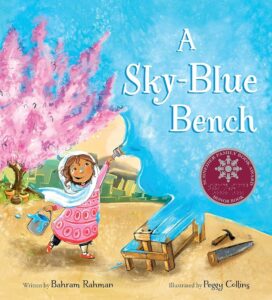 Front cover of the book: A Sky-Blue Bench